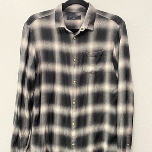 All Saints Men's Plaid Shirt